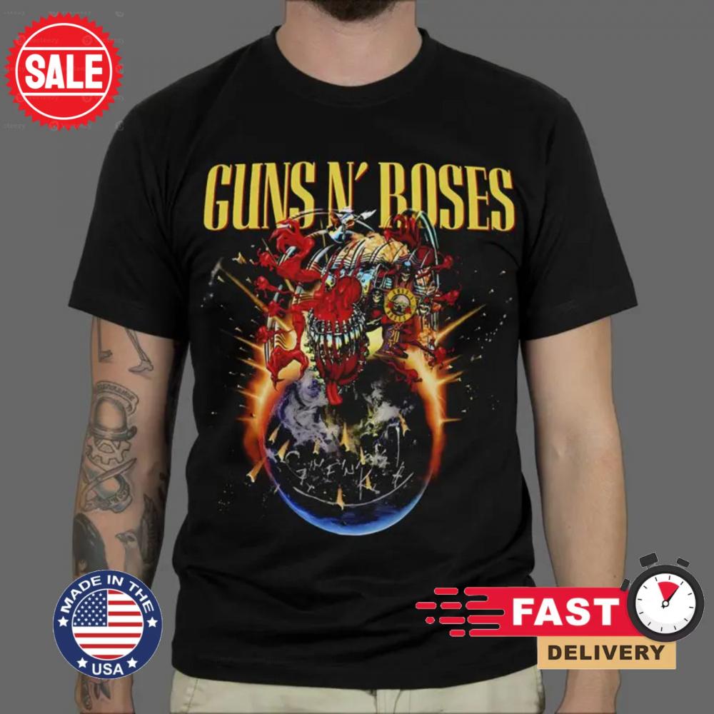 Guns N’ Roses Europe And Middle East 2025 Stadium Tour Dates Fan Gifts T-Shirt