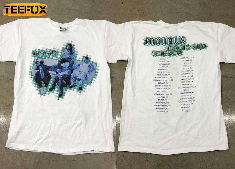 Incubus Graphic Rock Band Morning View Tour 2002 Short-Sleeve T-Shirt