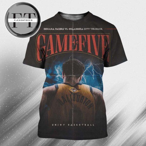 Indiana Pacers Versus Oklahoma City Thunder Game Five NBA 2025 Finals All Over Print Shirt