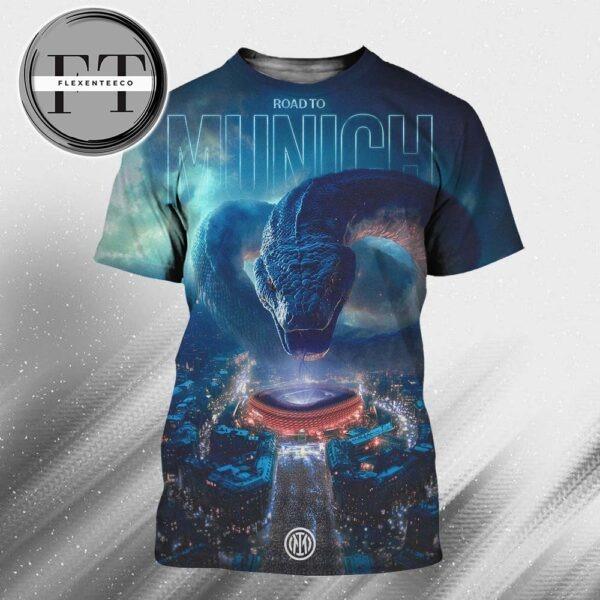 Inter Milan Road To Munich 2025 UEFA Champions League All Over Print Shirt