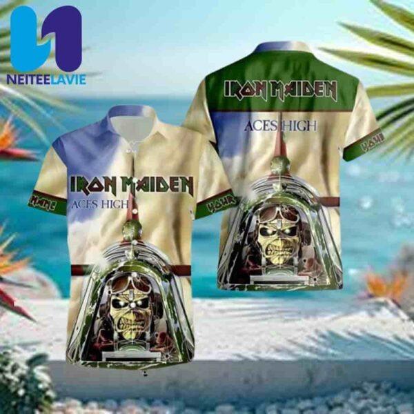 Iron Maiden Aces High Summer Hawaiian Shirt And Beach Short