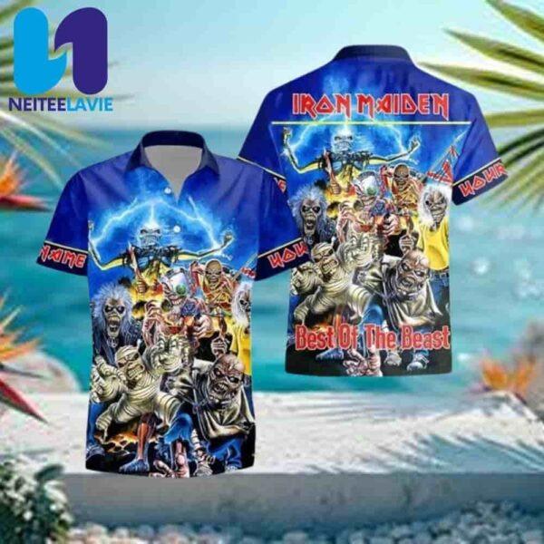Iron Maiden Best of the Beast Summer Hawaiian Shirt And Beach Short