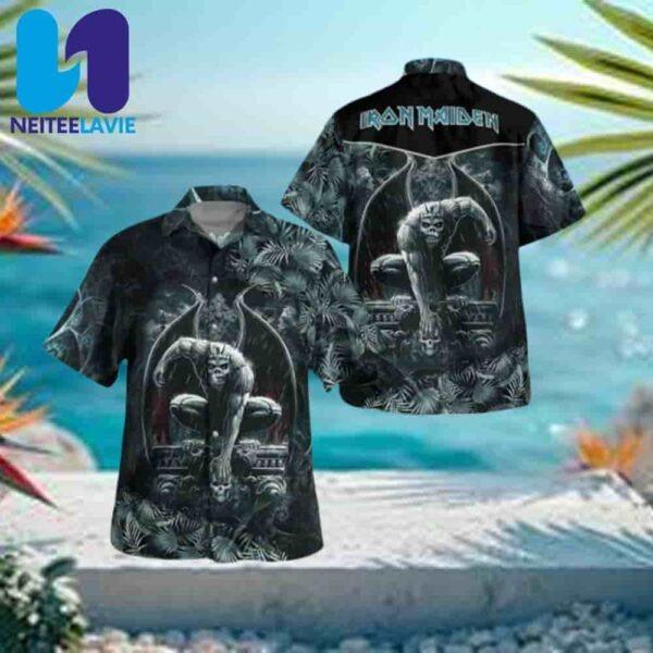 Iron Maiden Dark Horror Summer Hawaiian Shirt And Beach Short