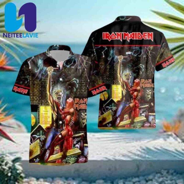 Iron Maiden Electric Street Eddie Summer Hawaiian Shirt And Beach Short