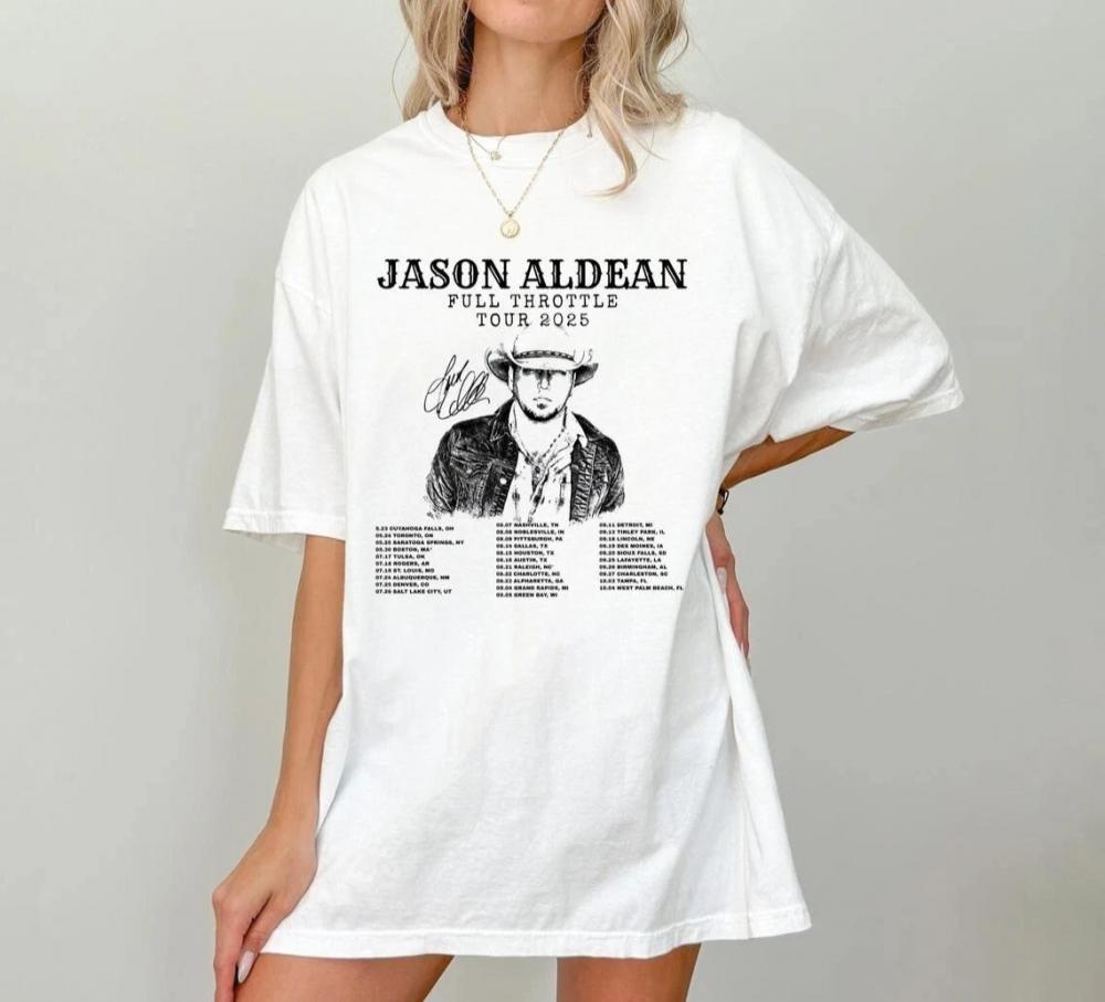 Jason Aldean Full Throttle Tour 2025 Country Music Concert Shirt