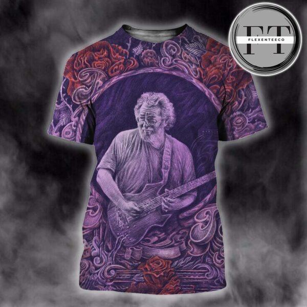 Jerry Garcia Tribute Poster Forever Grateful Dropping April 18th 2025 All Over Sprint Shirt