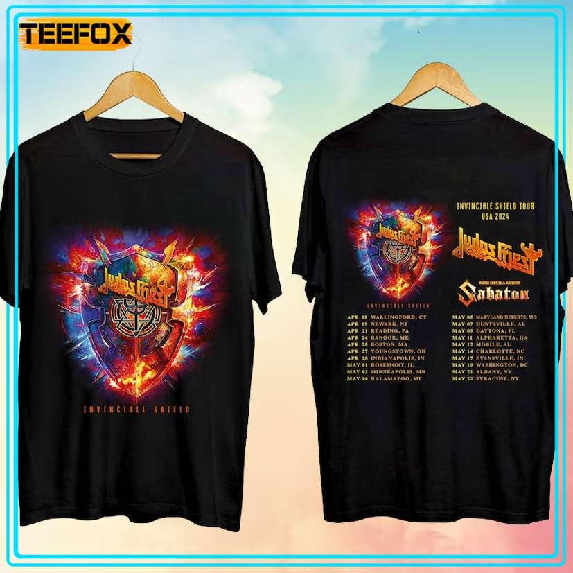 Judas Priest Invincible Shield Tour USA 2024 Music T-Shirt