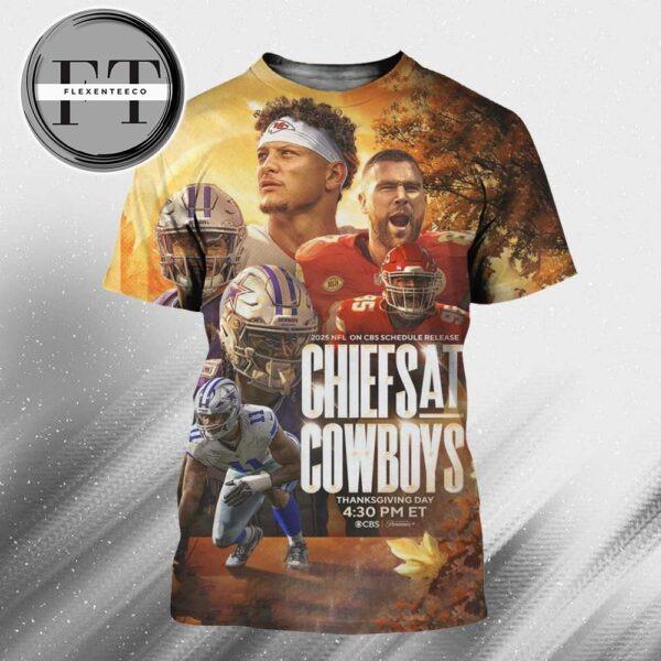 Kansas City Chiefs Will Duel Dallas Cowboys For A Thanksgiving Showdown 2025 NFL Schedule All Over Print Shirt