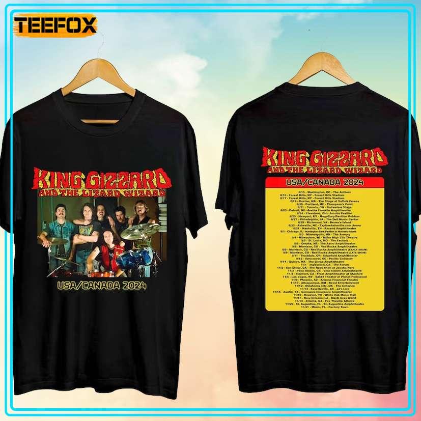 King Gizzard & The Lizard Wizard - US Canada Tour 2024 Concert T-Shirt