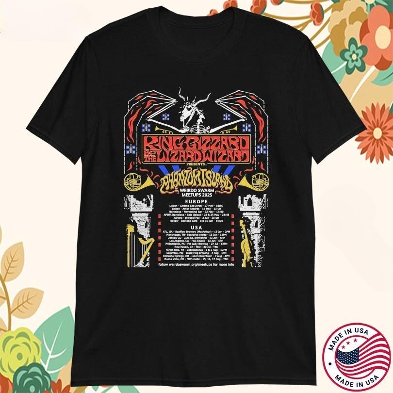 King Gizzard Weirdo Swarm Meetups 2025 Tour Dates T-Shirts