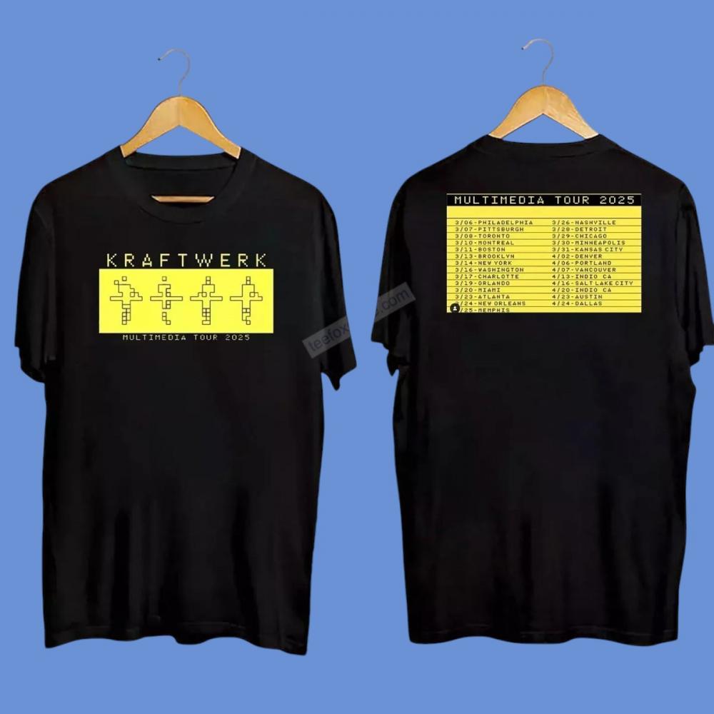 Kraftwerk Multimedia Tour 2025 2 Sided Shirt