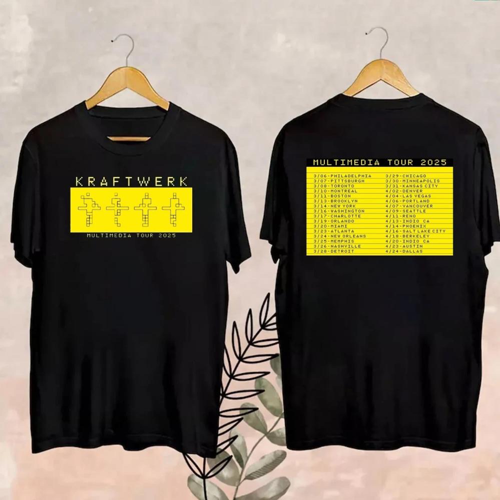 Kraftwerk Multimedia Tour 2025 Double Sided Shirt