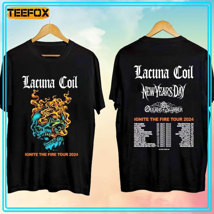 Lacuna Coil Ignite The Fire Tour 2024 Concert T-Shirt