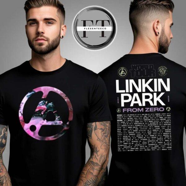 Linkin Park From Zero World Tour Offical Merchandise At Hanover Germany On June 16 2025 Schedule Two Sided Unisex T-Shirt