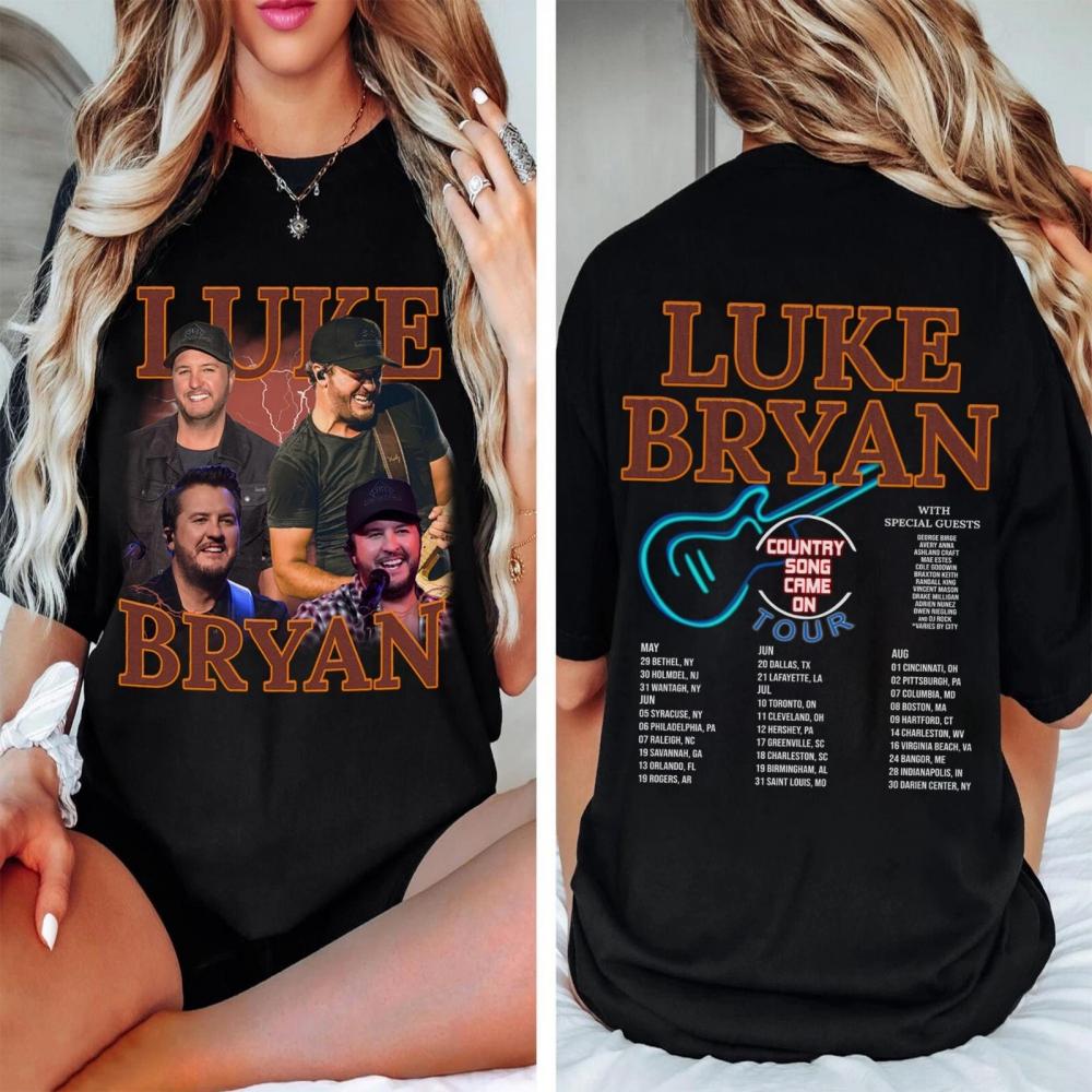 Luke Bryan Country Song Came On Tour 2025 2 Sided Shirt