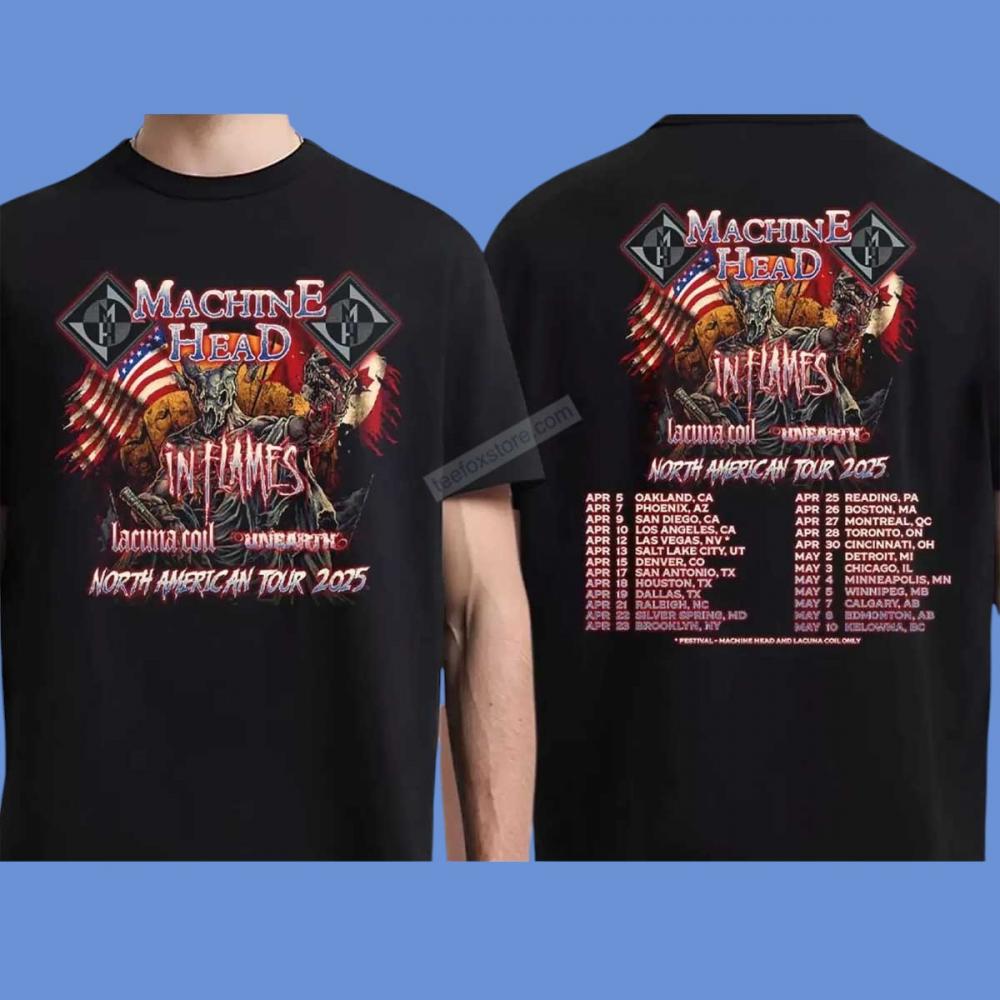 Machine Head North American Tour 2025 Concert Graphic Shirt