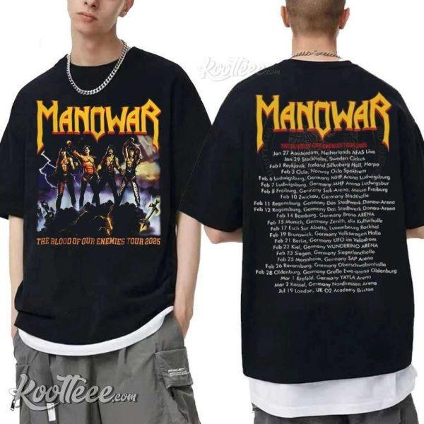 Manowar The Blood Of Our Enemies Tour 2025 T-Shirt