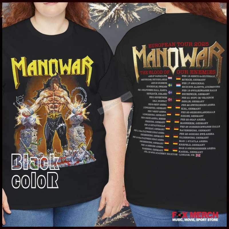 Manowar The Blood Of Our Enemies Tour 2025 T-Shirt