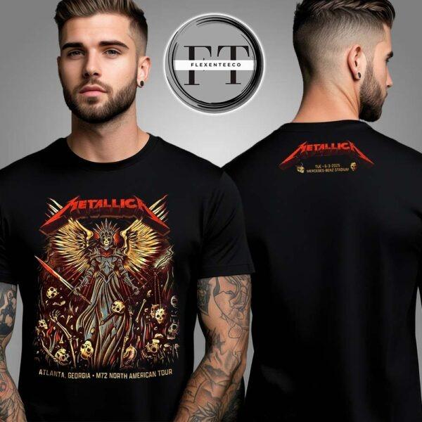 Metallica M72 Atlanta At Mercedes Benz Stadium In Georgia United States On June 3th 2025 Two Sided Unisex T-Shirt