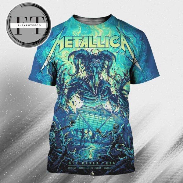 Metallica M72 Atlanta Pop Up Shop At Mercedes Benz Stadium In Georgia United States On June 3th 2025 All Over Print Shirt