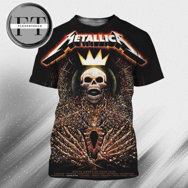 Metallica M72 Charlotte Pop Up Shop At Bank Of America Stadium In North Carolina United States On May 31 2025 All Over Print Shirt