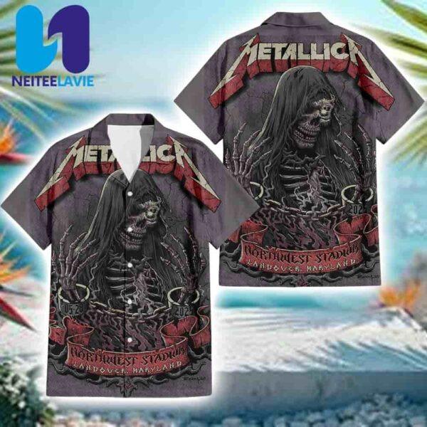 Metallica M72 Landover Concert Poster World Tour 2025 In Landover Maryland On May 28 At Northwest Stadium Hawaiian Shirt