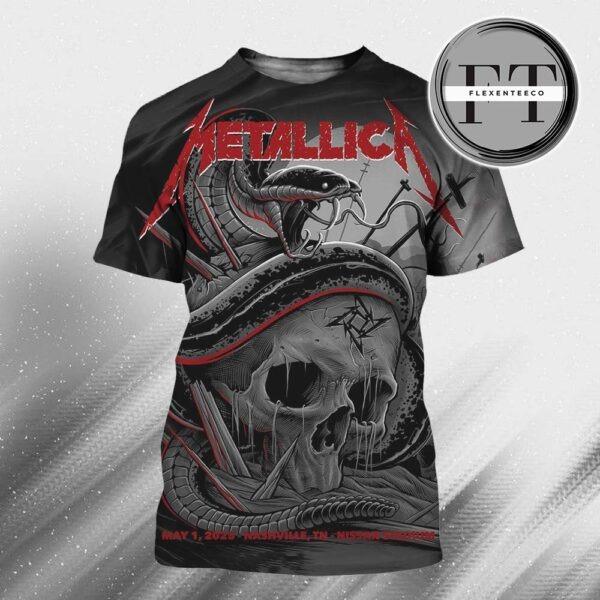 Metallica M72 Nashville Night 1 At Nissan Stadium On May 1 2025 M72 North American Tour All Over Print Shirt