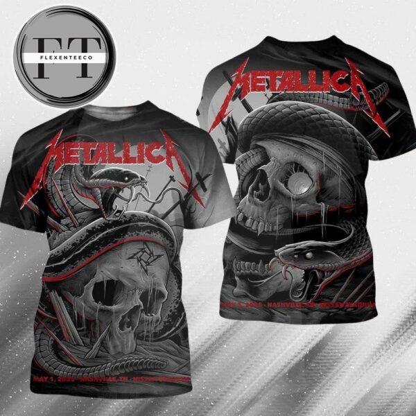 Metallica M72 Nashville Venue Full Shows Combined At Nissan Stadium On May 1 And May 3 2025 M72 North American Tour All Over Print Shirt