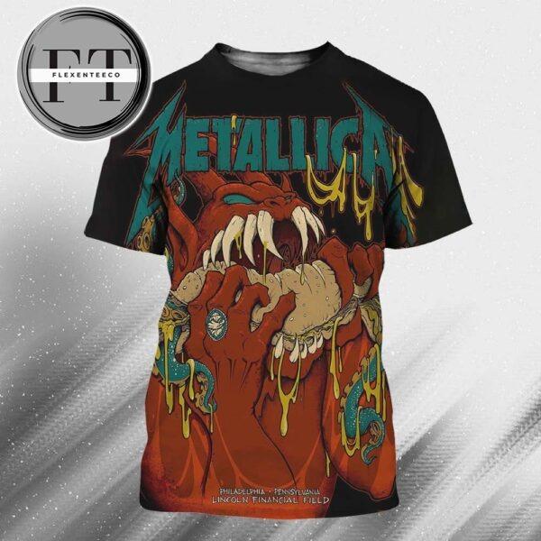 Metallica M72 Night 1 At Lincoln Financial Field In Philadelphia Pennsylvania United States On May 23 And May 25 2025 M72 North American Tour All Over Print Shirt