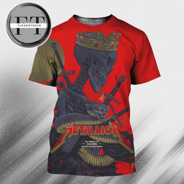 Metallica M72 Sonic Temple Fest Nigh 2 At Historic Crew Stadium In Columbus OH On May 11 2025 M72 World Tour All Over Print Shirt