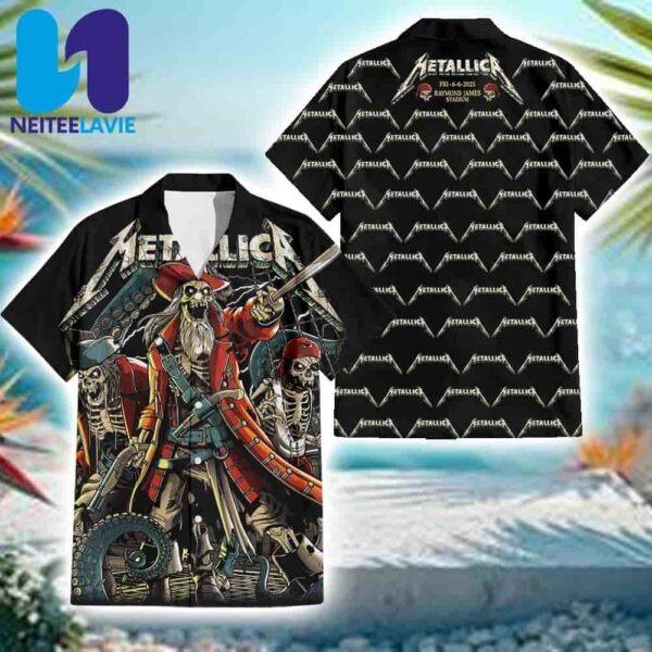 Metallica M72 Tampa Exclusive Poster Night 1 In Tampa FL On June 6 2025 At Raymond James Stadium Merch Hawaiian Shirt