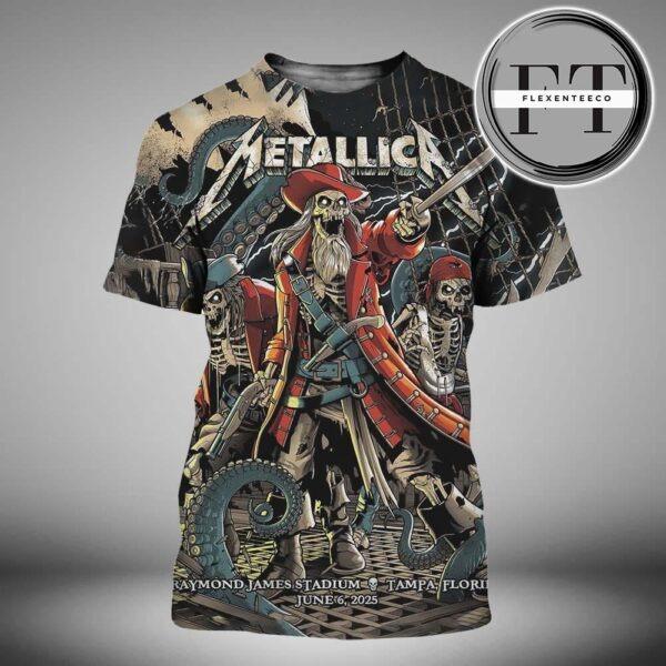 Metallica M72 Tampa Night 1 At Raymond James Stadium In Florida US On June 6 2025 Unisex T-Shirt All Over Print Shirt