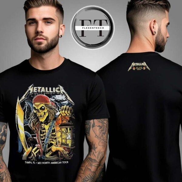 Metallica M72 Tampa Night 2 At Raymond James Stadium In Florida US On June 8 2025 Two Sided Unisex T-Shirt