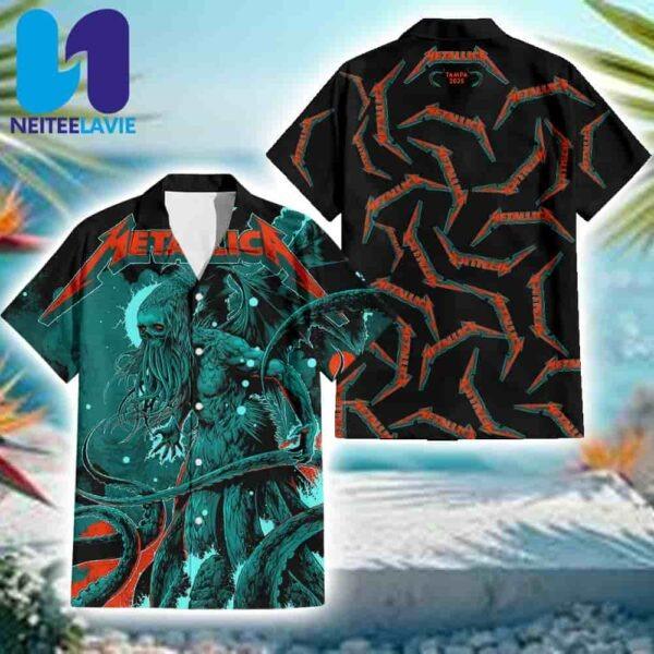 Metallica M72 Tampa Pop-Up Poster On June 6 And 8 2025 In Tampa FL At Raymond James Stadium Hawaiian Shirt