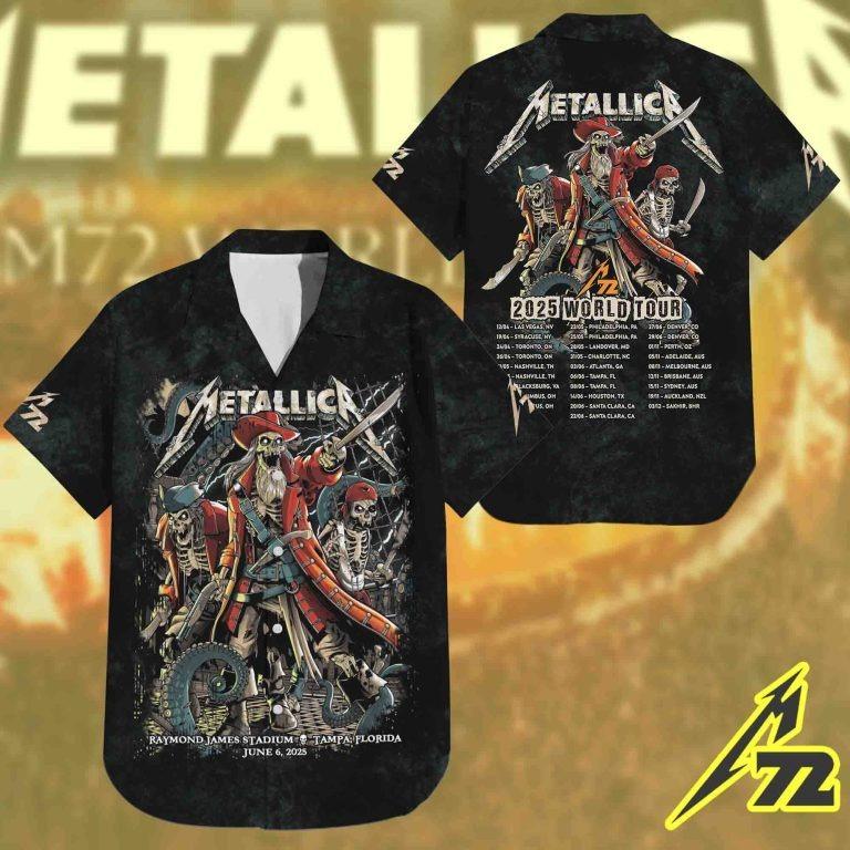 Metallica M72 Tonight in Tampa Hawaiian Shirt – AOP Tour Edition June 6 2025 at Raymond James Stadium