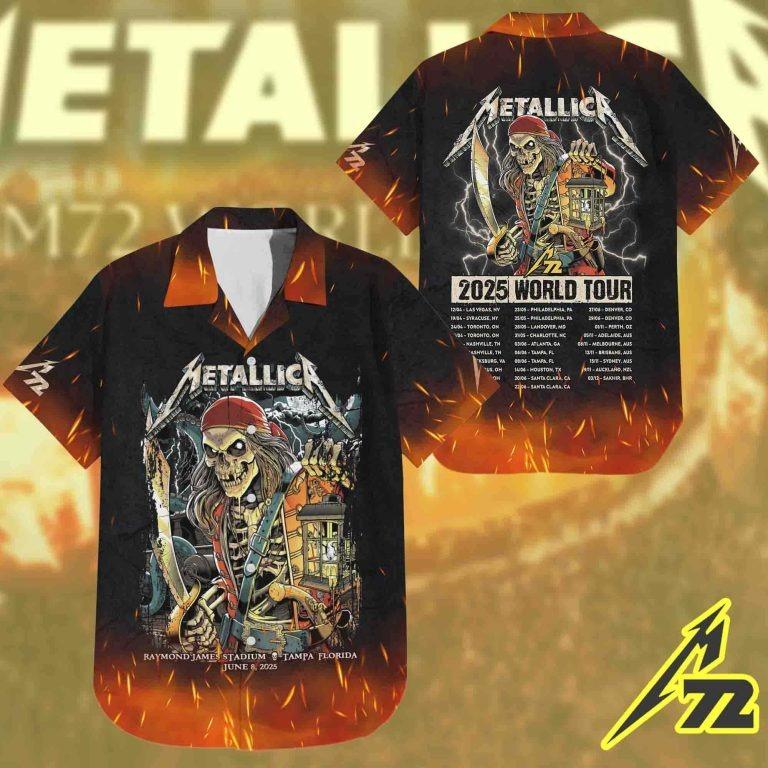 Metallica M72 Tonight in Tampa Hawaiian Shirt – AOP Tour Edition June 8 2025 at Raymond James Stadium