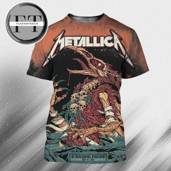 Metallica M72 Virginia Tech Pop Up Shop At Lane Stadium In Blacksburg Virginia United States On May 7 2025 All Over Print Shirt