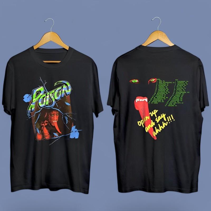 POISON Open Up And Say Ahh! BANNED 1988 Shirt