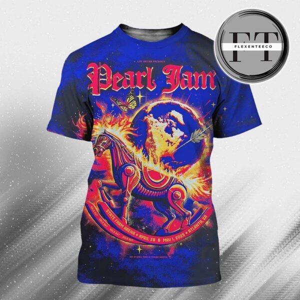 Pearl Jam Poster Music Show At State Farm Arena On April 29 & May 1 2025 Art By Peregon Creative All Over Print Shirt