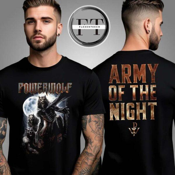 Power Wolf Army Of The Night Two Sided Unisex T-Shirt