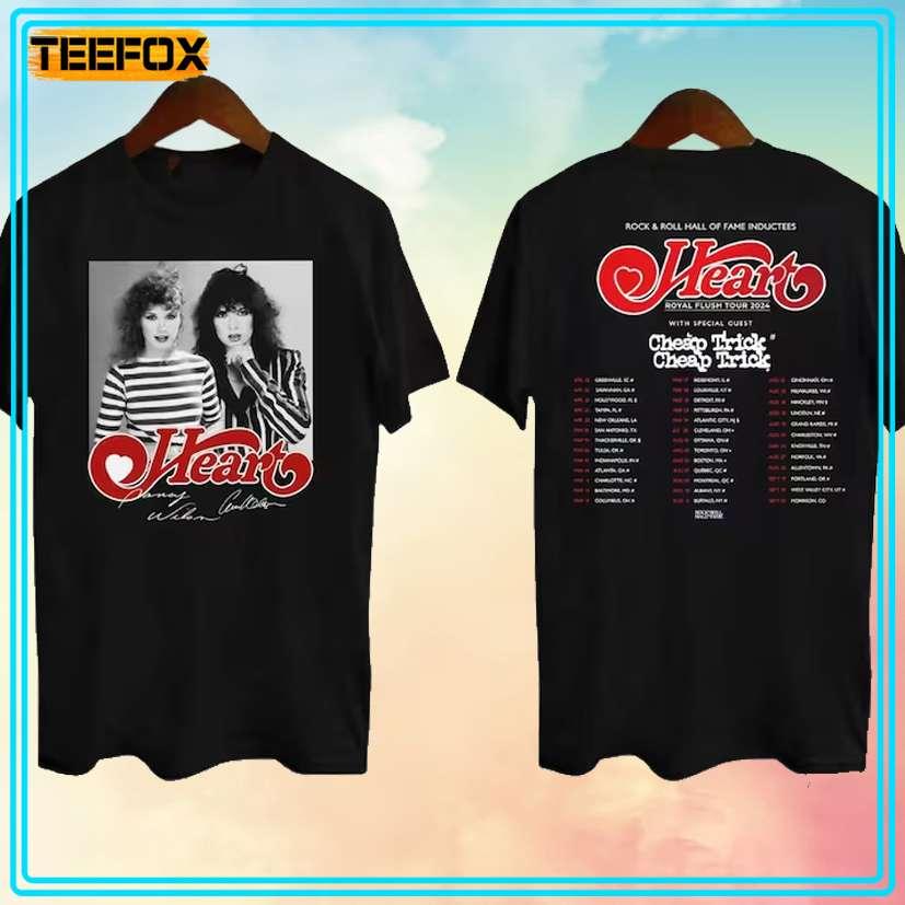 Royal Flush Tour 2024 Heart Band Concert T-Shirt