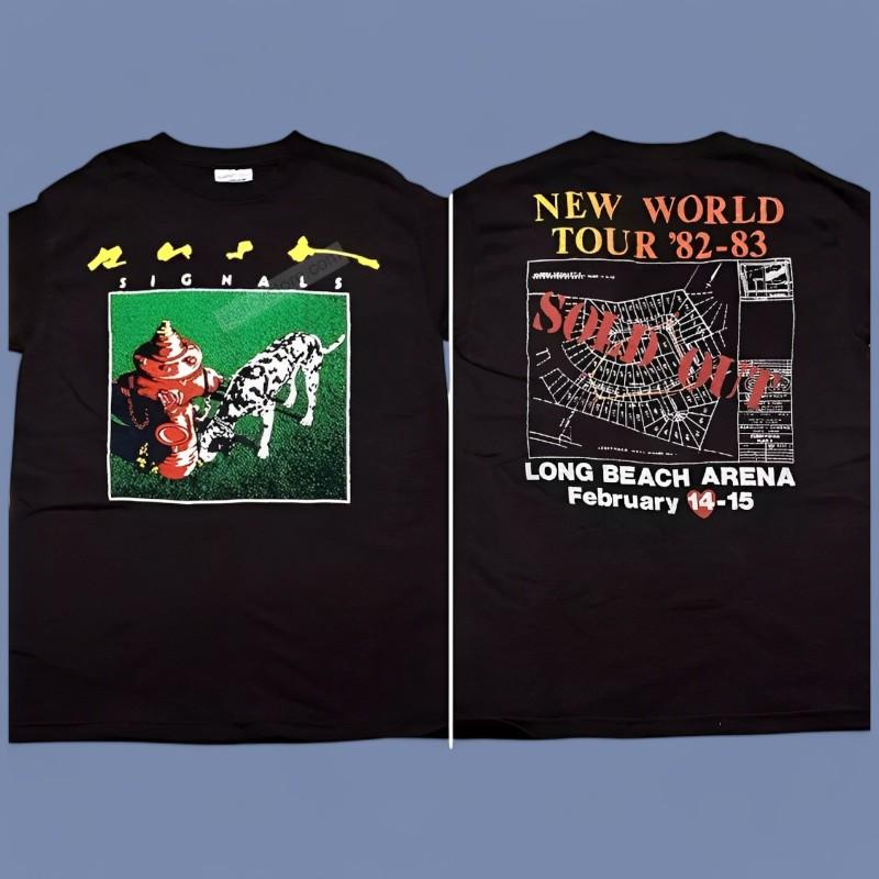 Rush Signals New World Tour 82-83 Long Beach Arena Shirt