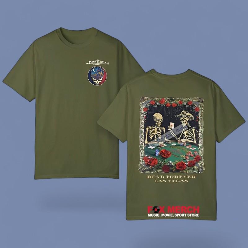 SKELETON POKER NIGHT Dead Forever Las Vegas Dead & Company T-Shirts