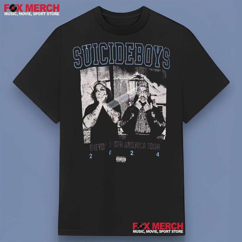 SUICIDEBOYS GREY DAY TOUR 2024 G59 BLACK T-SHIRT