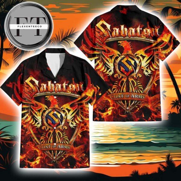 Sabaton Coat Of Arms Album Cover 2025 Summer Hawaiian Shirt