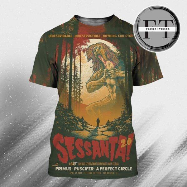 Sessanta V2.0 At Freeman Coliseum In San Antonio TX On April 29 2025 Birthday Celebration For Maynard James Keenan All Over Print Shirt