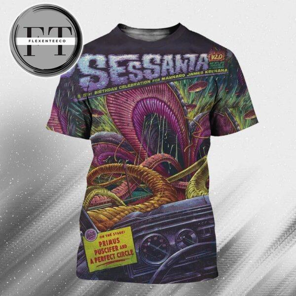 Sessanta V2.0 At PNC Music Pavilion In Charlotte NC On May 10 2025 A 61st Birthday Celebration For Mahnard James Keenan All Over Print Shirt