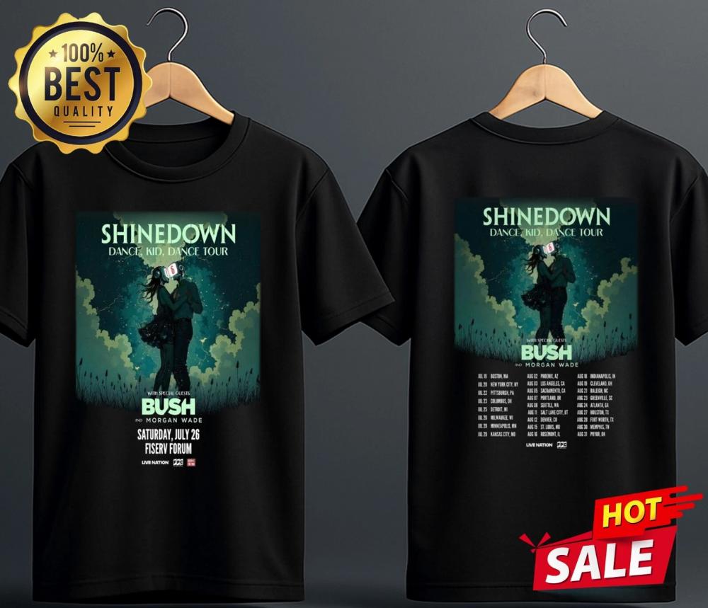 Shinedown Dance Kid Dance Tour 2025 Two Sided T-Shirt