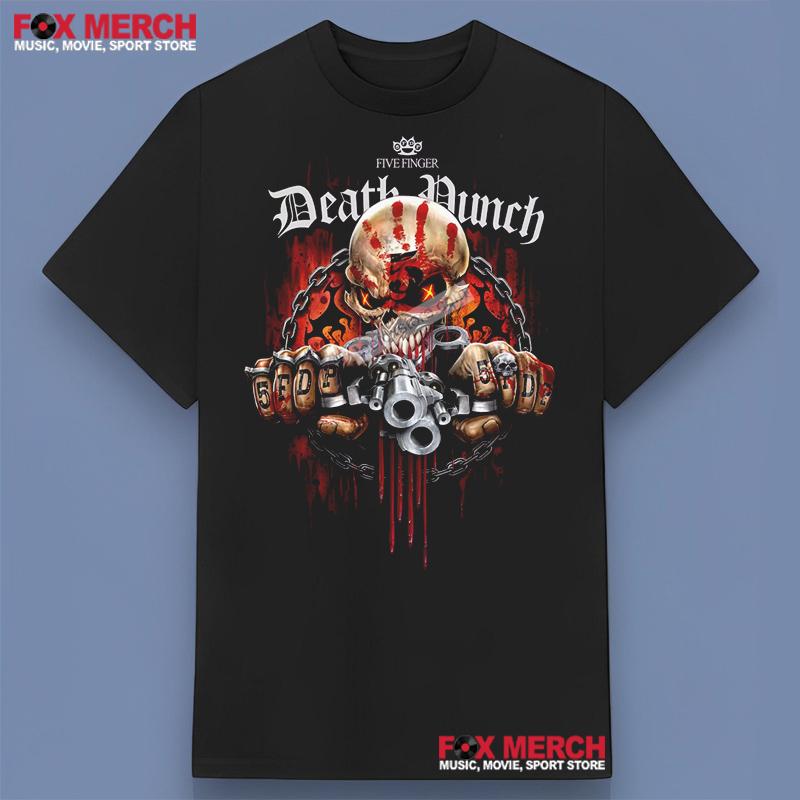 Skull Gun Five Finger Death Punch Band Shirt