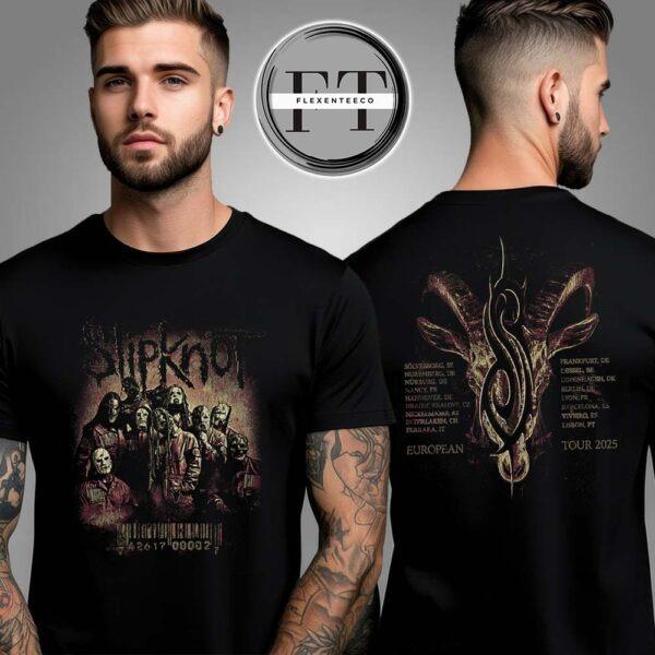 Slipknot European Tour 2025 Schedule Two Sided Unisex T-Shirt